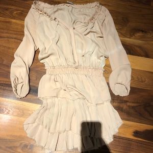 Loveshackfancy pink popover dress size small